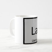 La - Llamas Chemistry Periodic Table Element Kaffeetasse (Vorderseite Links)