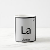 La - Llamas Chemistry Periodic Table Element Kaffeetasse (Mittel)