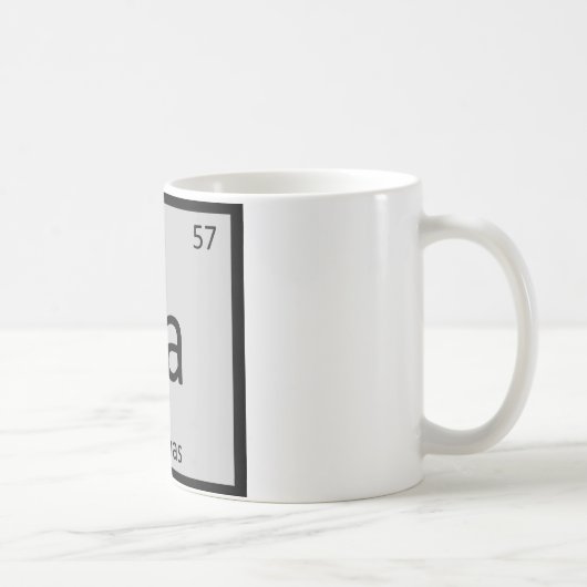 La - Llamas Chemistry Periodic Table Element Kaffeetasse (Rechts)
