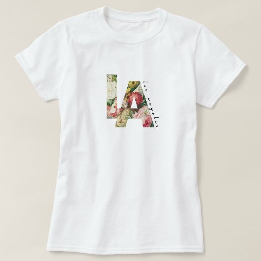 LA Los Angeles Floral Tri-Blend-Shirt T-Shirt (Design vorne)