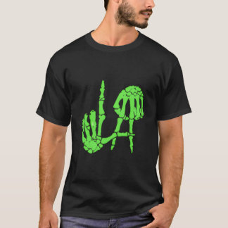 La Los Angeles Handzeichen Skeletthände Knochen Ha T-Shirt