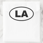 LA Los Angeles Ovaler Aufkleber (Tasche)