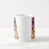 LA Los Angeles Palm Trees Sunset Retro Design Kaffeetasse (Mittel)