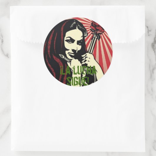 La lucha seufz runder aufkleber (Tasche)