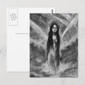 La Luna Dark Angel Fairy Goth Woman Originelle Kun Postkarte (Vorne/Hinten)