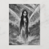 La Luna Dark Angel Fairy Goth Woman Originelle Kun Postkarte (Vorderseite)