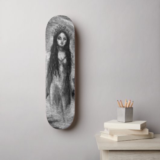 La Luna Dark Angel Fairy Goth Woman Originelle Kun Skateboard (Wandkunst)