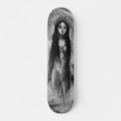 La Luna Dark Angel Fairy Goth Woman Originelle Kun Skateboard (Vorne)