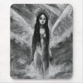 La Luna Dark Angel Fairy Woman Goth Fantasy Art Mousepad (Vorne)
