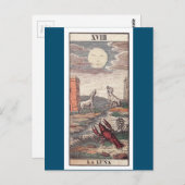 La luna Tarot Card Postkarte (Vorne/Hinten)