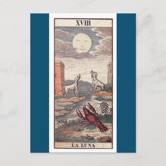 La luna Tarot Card Postkarte (Vorderseite)