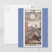 La luna Tarot Card Postkarte (Vorne/Hinten)