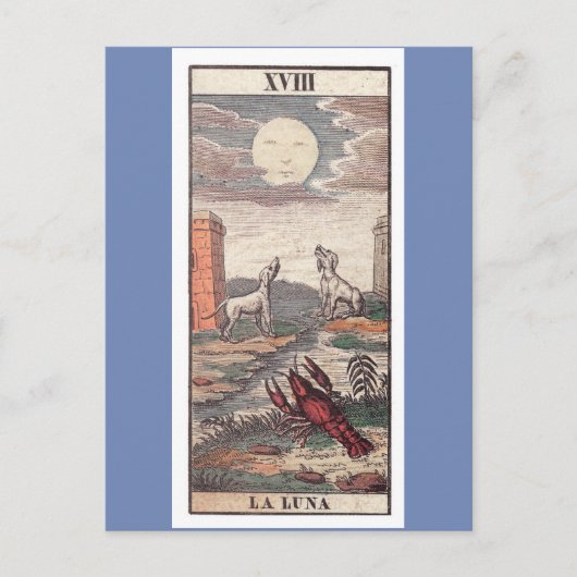 La luna Tarot Card Postkarte (Vorderseite)