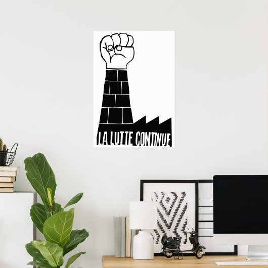 La lutte continue poster (Heimbüro)