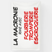 La Macronie Fourberie Tromperie Escroquerie Banner (Vertikal)