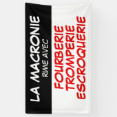 La Macronie Fourberie Tromperie Escroquerie Banner (Vertikal)