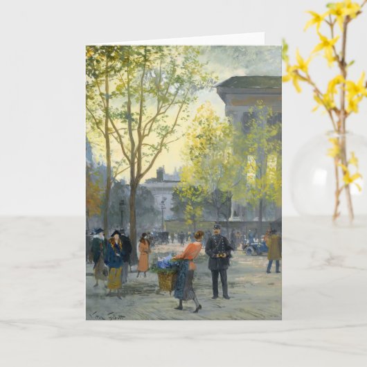 La Madeleine | Victor Gabriel Gilbert Karte (Gelbe Blume)