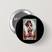 La Mamá Tarot Card Funny mexikanische Mama Spanisc Button (Vorne & Hinten)