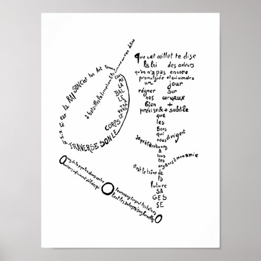La Mandoline, l'oeillet et le bambou, Apollinaire Poster (Vorne)