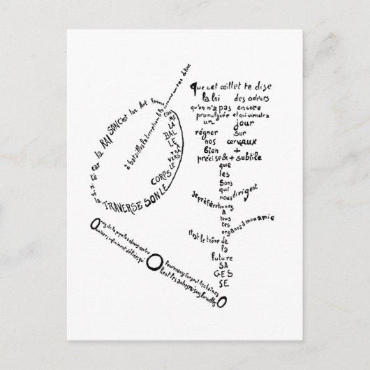 La Mandoline, l'oeillet et le bambou, Apollinaire Postkarte (Vorderseite)