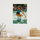 LA MANEUVER DU CANOø (das Kanumanöver) Poster (Küche)