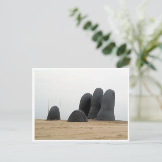 la mano punta postkarte (Stehend Vorderseite)