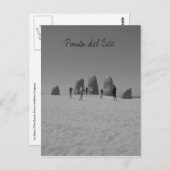 la mano punta schwarz-weiß postkarte (Vorne/Hinten)