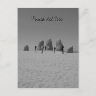 la mano punta schwarz-weiß postkarte