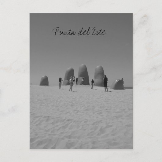 la mano punta schwarz-weiß postkarte (Vorderseite)