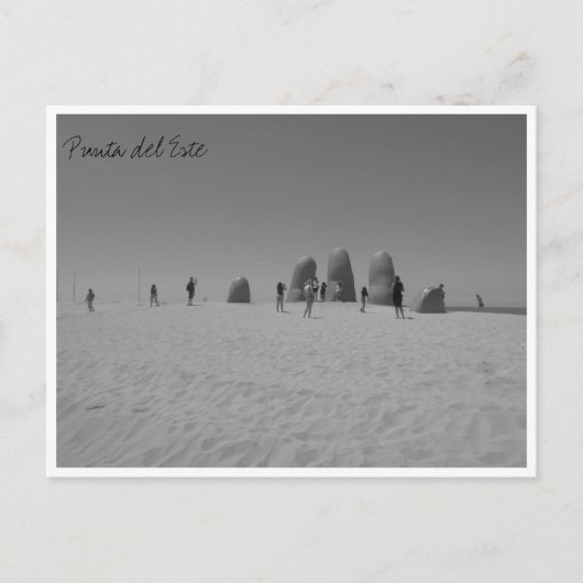la mano schwarz-weiß postkarte (Vorderseite)