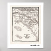 LA Map von 1886 Poster (Vorne)