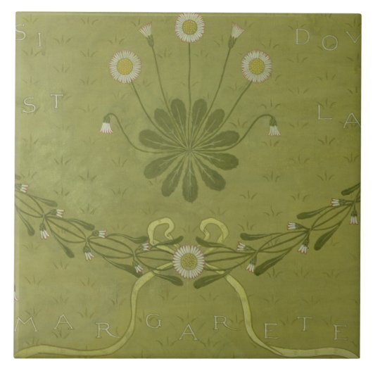 "La Margarete" Tapetenentwurf, gedruckt durch Fliese (Vorderseite)