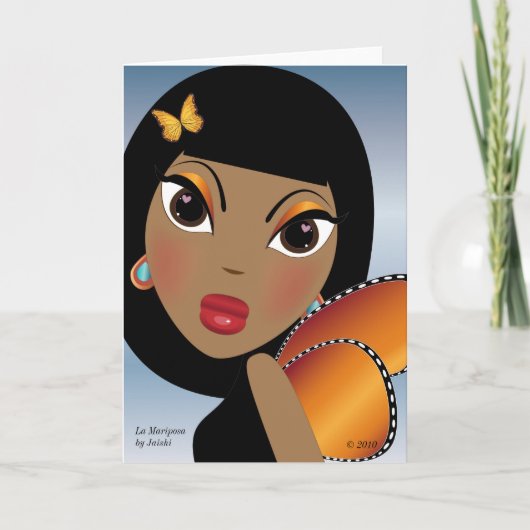 La Mariposa (Schmetterling) Gruß-Karte Karte (Vorderseite)