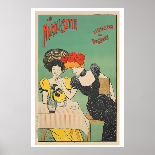 La Marquisette Liqueur de Dessert Vintage Poster (Vorne)