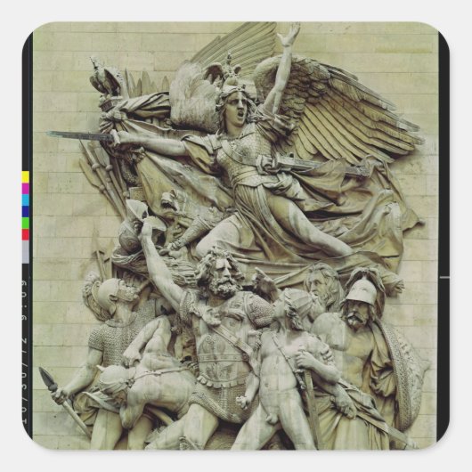 La Marseillaise Quadratischer Aufkleber (Vorderseite)