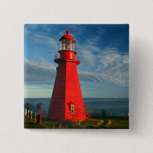 La Martre Leuchtturm Matane auf dem Gaspe Button