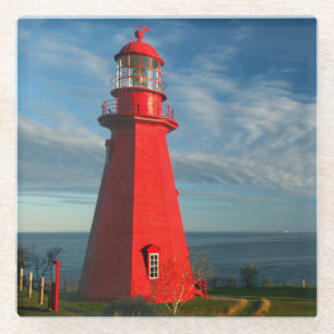 La Martre Leuchtturm Matane auf dem Gaspe Glasuntersetzer