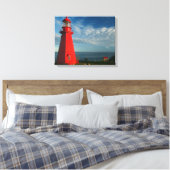 La Martre Lighthouse | Matane auf dem Gaspe Leinwanddruck (Insitu (Schlafzimmer))