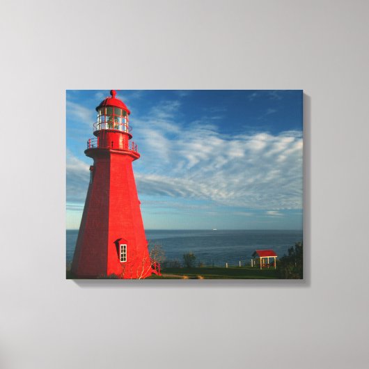 La Martre Lighthouse | Matane auf dem Gaspe Leinwanddruck (Vorderseite)