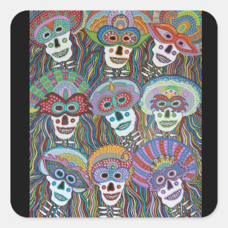 La Mascarada de los Muertos Quadratischer Aufkleber