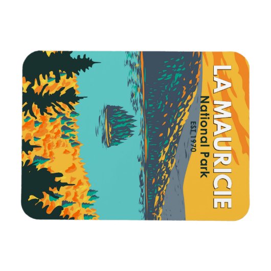 La Mauricie Nationalparkprojekt des Travel Art Vin Magnet (Horizontal)