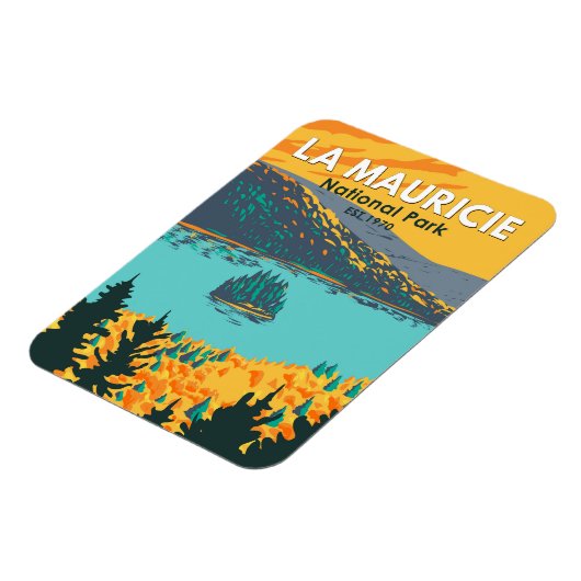La Mauricie Nationalparkprojekt des Travel Art Vin Magnet (Linke Seite)