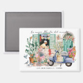 La Mejor Abuela del Mundo | Personalized Magnet (Vorderseite/Rückseite)