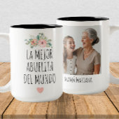 La mejor abuelita del mundo - Benutzerdefiniertes Zweifarbige Tasse