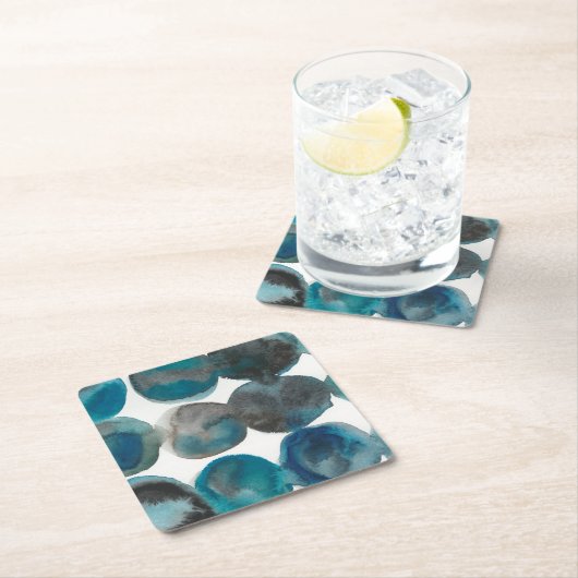 La Mer - Kreise Rechteckiger Pappuntersetzer (Vor Ort)