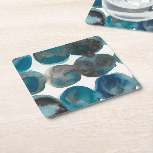 La Mer - Kreise Rechteckiger Pappuntersetzer (angewinkelt)