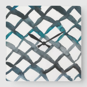 La Mer VI Quadratische Wanduhr