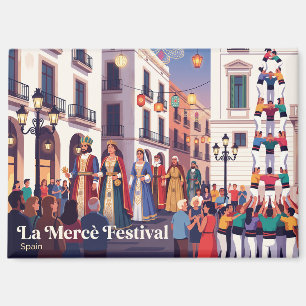 La Mercè Festival Barcelona Spanien Magnet