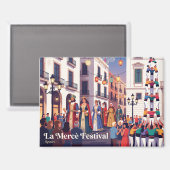 La Mercè Festival Barcelona Spanien Magnet (Vorderseite/Rückseite)