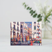 La Mercè Festival Barcelona Spanien Postkarte (Stehend Vorderseite)